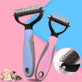 Pets Fur Knot Cutter Dog Grooming Shedding Tools Pet Cat Hair Removal Double-sided Comb Brush